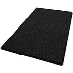 Schwarze Floordirekt Rechteckige Shaggy Teppiche aus Textil 