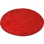 Rote Floordirekt Runde Shaggy Teppiche aus Polypropylen 