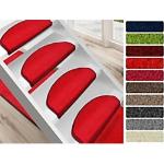Rote Floordirekt Halbrunde Stufenmatten & Stufenteppiche aus Filz 