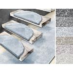Blaue Halbrunde Stufenmatten & Stufenteppiche aus Kunststoff 