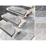 Silberne Halbrunde Stufenmatten & Stufenteppiche aus Kunststoff 