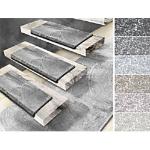 Silberne Rechteckige Stufenmatten & Stufenteppiche aus Kunststoff 