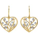 Goldene UNIQUE Diamant Ohrringe aus Gold 14 Karat mit Diamant für Damen 