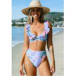 Rosa Tropische Cupshe Bikini-Tops aus Nylon für Damen Größe M 
