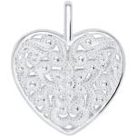 Silberne Blumenmuster UNIQUE Herz Medaillons aus Silber für Damen 