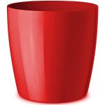 Rotes Modernes Rundes Pflanzgefäße Zubehör 30 cm glänzend aus Kunststoff UV-beständig 