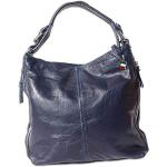 Florence Damen Beuteltasche Tasche dunkelblau echt