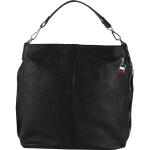 FLORENCE Shopper »OTF138S Florence Echtleder Schultertasche Hobo Bag« (Schultertasche), Damen Tasche aus Echtleder in schwarz, ca. 40cm Breite