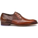 Braune Business Derby Schuhe mit Schnürsenkel aus Kalbsleder für Herren Größe 43,5 