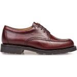 Rote Business Derby Schuhe mit Schnürsenkel in Komfortweite aus Kalbsleder für Herren Größe 42 