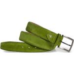 Grüne Elegante Ledergürtel mit Schnalle aus Veloursleder für Herren Länge 95 