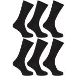 Floso Herren Socken 100% Baumwolle, 6er-Pack (39-45 EUR) (Schwarz)