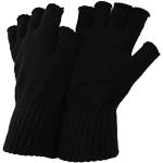 Floso® Herren Winter Halbfinger-Handschuhe (Einheitsgröße) (Schwarz)