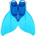 GOTOTOP Flosse Schwimmflossen Meerjungfrau Flossen Monolithische Flossen für Kinder oder Teenager Schwimmen Training 34-40215mm-240mmSchuhgröße Blau/Gelb (Blau)