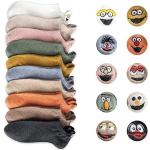 Bestickte Emoji Smiley Herrensocken & Herrenstrümpfe mit Pinguinmotiv aus Baumwollmischung Größe 39 