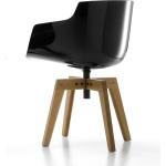Schwarze Rustikale Designer Stühle aus Eiche 2-teilig 