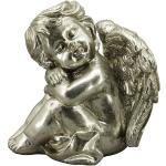 Silberne Engelfiguren mit Engel-Motiv aus Kunststein 