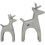 Silberne Tierfiguren für den Garten aus Aluminium 