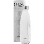 FLSK Das Original New Edition Edelstahl Trinkflasche – Kohlensäure geeignet | Die Isolierflasche hält 18 Stunden heiß und 24 Stunden kalt | ohne BPA und rostfrei, White Marble, 500ml