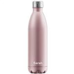 FLSK Isolierflasche MIT Gravur (z.B. Namen) 750ml Roségold - Edelstahl Trinkflasche New Edition hält 18 Stunden heiß und 24 Stunden kalt - 100% Dicht - Kohlensäurefest