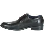 Reduzierte Schwarze Business Fluchos Derby Schuhe mit Schnürsenkel aus Leder für Herren Größe 44 