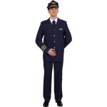 Flugkapitän Piloten Uniform Herrenkostüm 3-teilig - blau