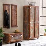 Bunte Shabby Chic Möbel Exclusive Garderoben Sets & Kompaktgarderoben lackiert aus Massivholz Breite 150-200cm, Höhe 150-200cm, Tiefe 0-50cm 4-teilig 