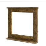 Braune Shabby Chic Möbel Exclusive Quadratische Wandspiegel mit Rahmen aus Massivholz mit Rahmen 