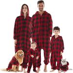 Schwarze Schlafanzüge & Pyjamas mit Weihnachts-Motiv aus Flanell Größe XXL Weihnachten für den für den Winter 