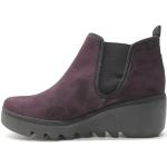 Reduzierte Violette Fly London Chelsea-Boots aus Leder für Damen Größe 40 