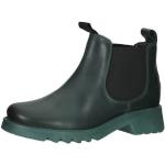 Reduzierte Petrolfarbene Casual Fly London Runde Blockabsatz Ankle Boots & Klassische Stiefeletten in Normalweite aus Leder für Damen Größe 41 