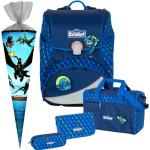Blaue Scout Alpha Schulranzen Sets für Jungen 5-teilig zum Schulanfang 