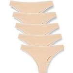 Nudefarbene Bikinihosen & Bikinislips aus Baumwollmischung für Damen Größe M 5-teilig 