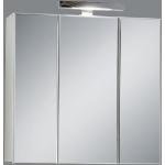 Reduzierte Weiße FMD Möbel GmbH Zamora Nachhaltige Spiegelschränke aus Melamin Breite 50-100cm, Höhe 50-100cm, Tiefe 0-50cm 