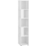 Weiße Bücherregale aus Holz Breite 0-50cm, Höhe 150-200cm, Tiefe 0-50cm 