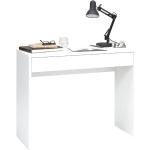 Weiße Moderne FMD Möbel GmbH Schreibtische mit Stauraum aus Eiche mit Schublade Breite 0-50cm, Höhe 50-100cm, Tiefe 50-100cm 