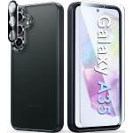 Schwarze Samsung Galaxy A35 Hüllen Matt mit Schutzfolie für Herren 