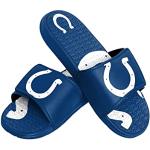 Foco Indianapolis Colts NFL Colorblock Big Logo Gel Slide Blue White Badelatschen Hausschuhe - XL