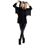 Schwarze Unifarbene Folat Fledermaus-Kostüme für Damen 