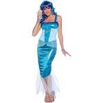 Blaue Folat Meerjungfrau-Kostüme aus Polyester für Damen Größe M 