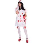 Weiße Folat Zombiekrankenschwester-Kostüme aus Polyester für Damen Größe L 