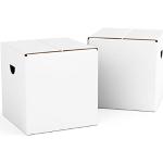 Weiße Nachhaltige Sitzhocker aus Pappe Breite 0-50cm, Höhe 0-50cm, Tiefe 0-50cm 