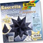 Blaue Folia Bascetta Sterne mit Weihnachts-Motiv 