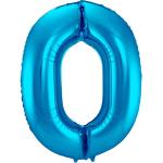 Folienballon 86 cm Zahlenballon, Luftballon, Geburtstag, Zahl für Helium und Luftfüllung geeignet Happy Birthday (Blau/Türkis, 0)