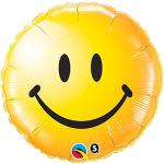 Gelbe Qualatex Emoji Smiley Runde Folienballons 