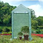 Yorbay - Foliengewächshaus Gewächshaus für Tomaten, mit Gitternetzfolie für Garten zur Aufzucht, spitzdach, Grün, 100×50×190cm (LxBxH)