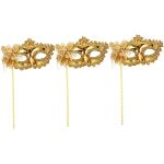 Goldene Venezianische Masken aus Spitze 