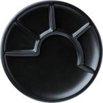 Schwarze Spring Fondueteller 23 cm aus Keramik 