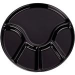 Schwarze Kela Runde Fondueteller Glänzende aus Keramik 
