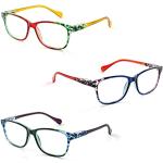 Bunte Rechteckige Vollrand Brillen Blaulichtschutz für Damen 